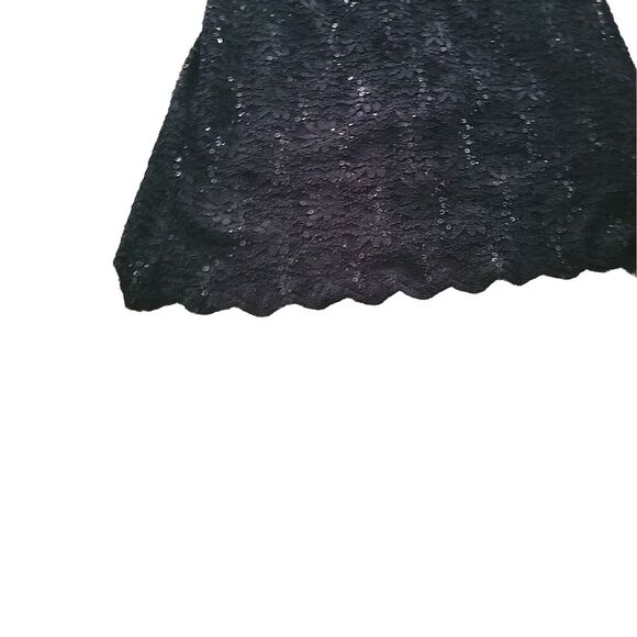 R & M Collection Black Lace Sequin Dress Size 14 - Picture 5 of 7